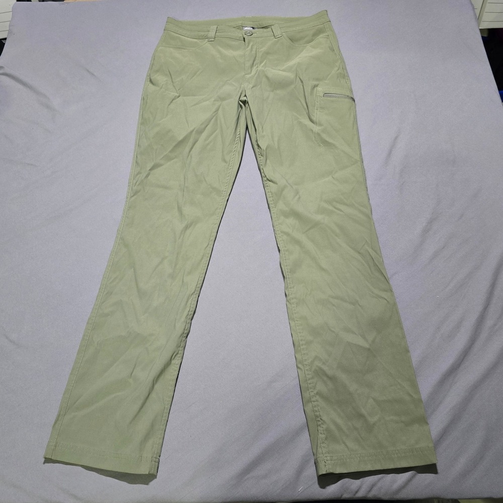 Eddie Bauer Guide Pro Pants Women 10 Green Hiking Outdoor Stretch Cargo